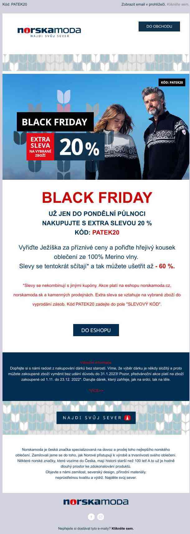 Black Friday už jen do pondělní půlnoci.