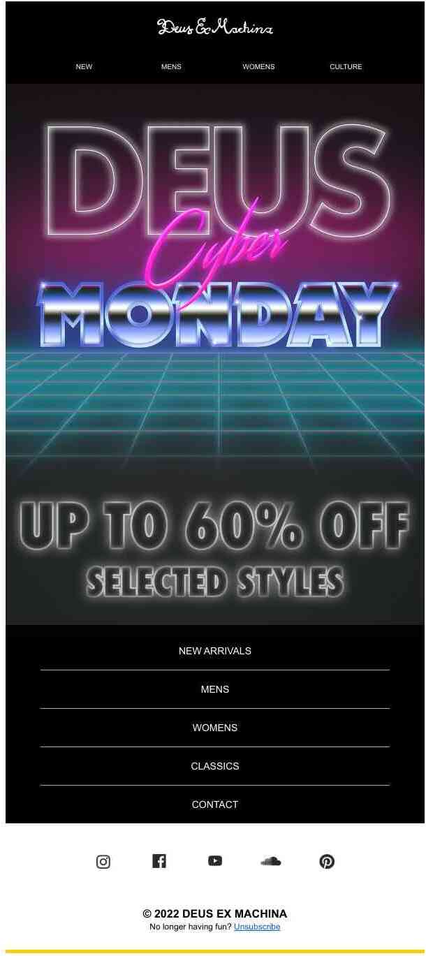 UP TO 60% OFF - CYBER SALE