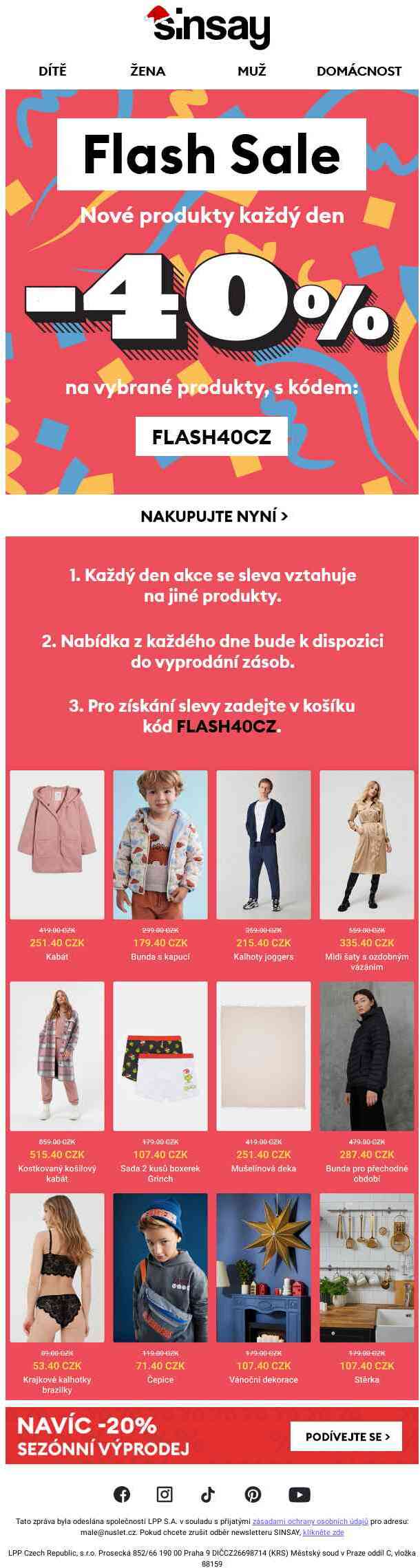 FLASH SALE -40%❗️ Každý den nové produkty 🤩