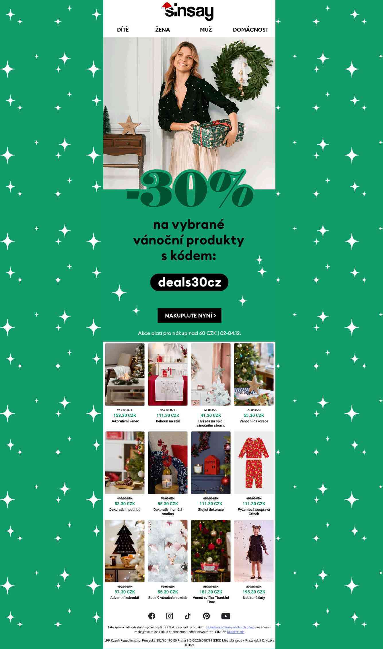 🎄 -30% na vánoční kolekci! 🎄