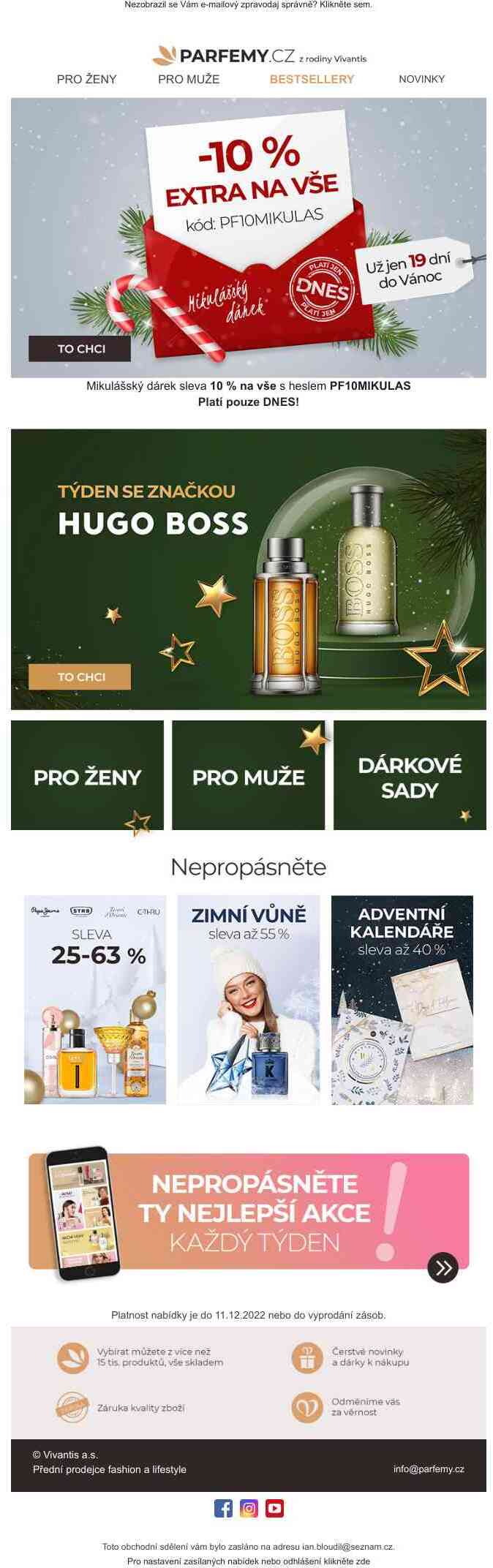 Mikulášský dárek >> Sleva 10 % na vše - pouze DNES!