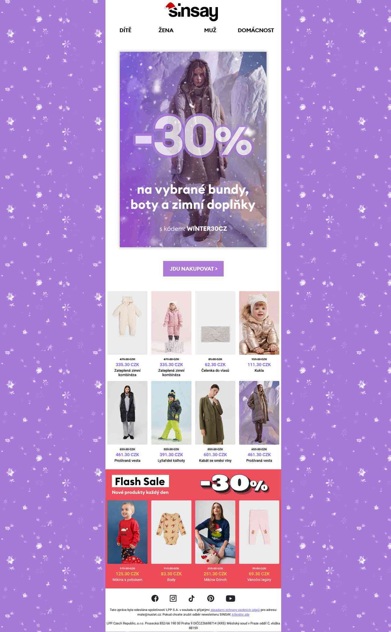 ❄️ -30 % s kódem WINTER30CZ ❄️