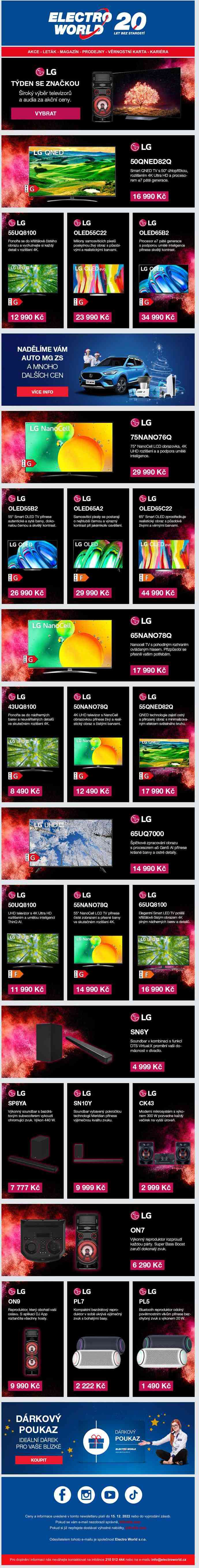 LG týden - široký výběr televizí a audia za akční ceny.