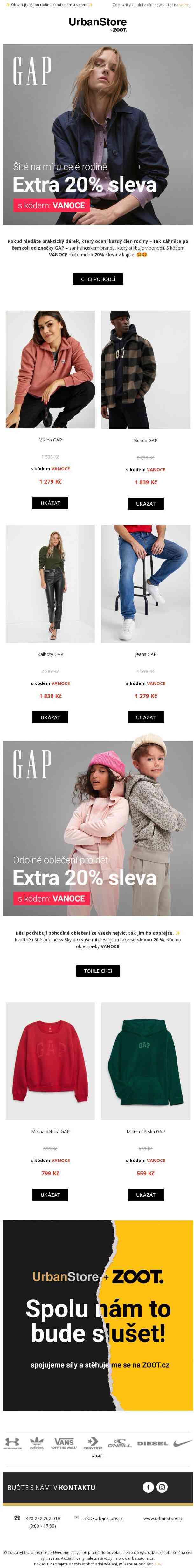 GAP → dárky zrozené z pohodlí