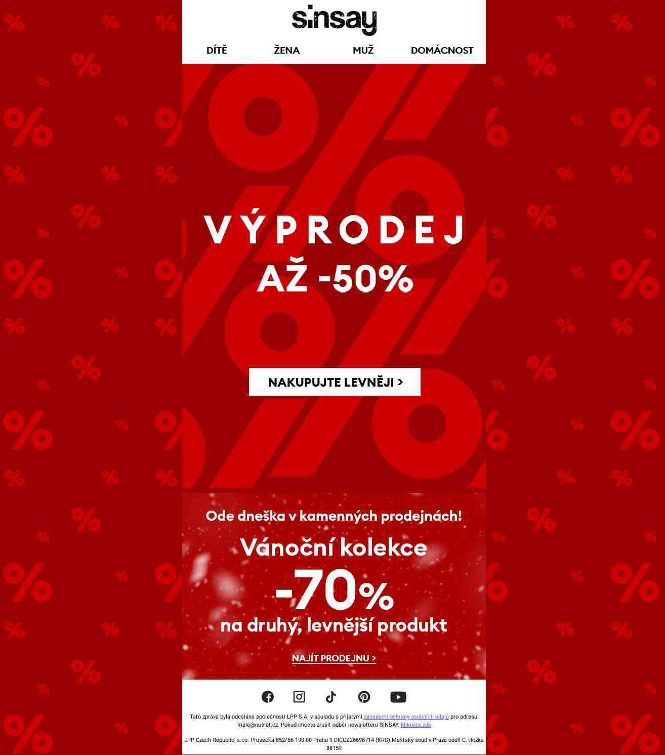 ❗️💣 Začínáme VÝPRODEJ  až -50% 💣❗️