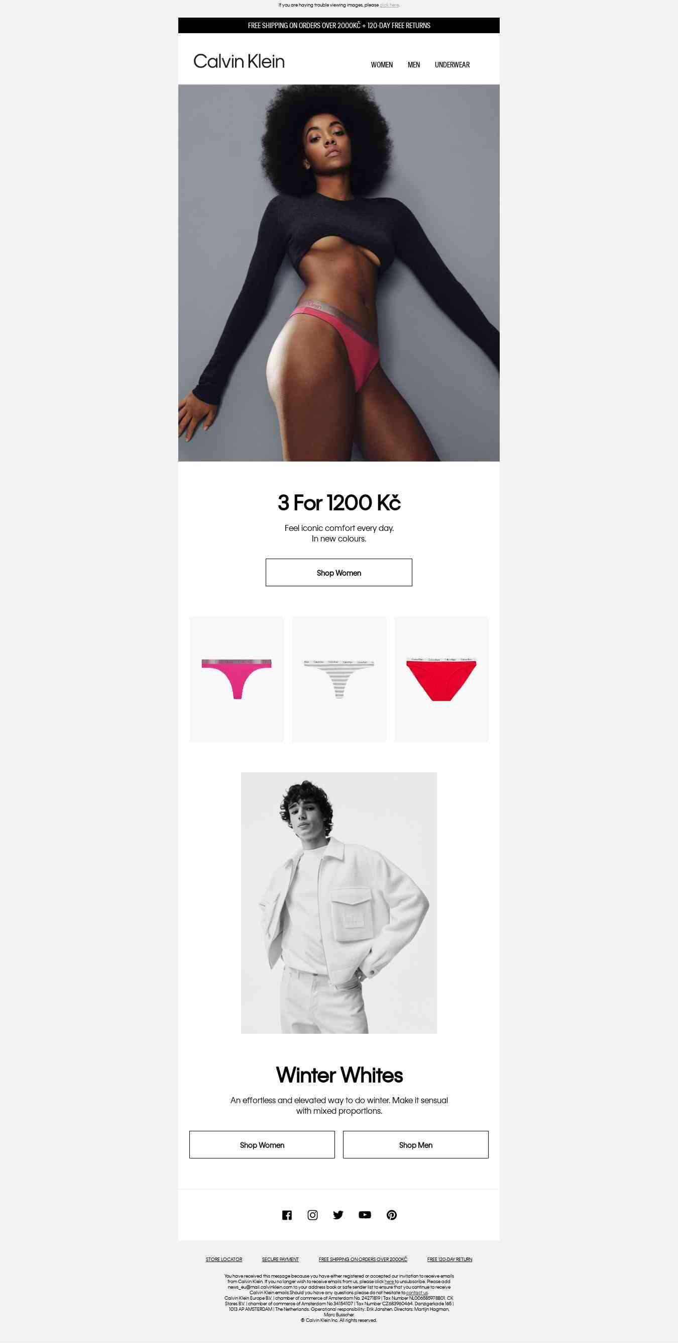 3 for 1200 Kč Iconic Underwear