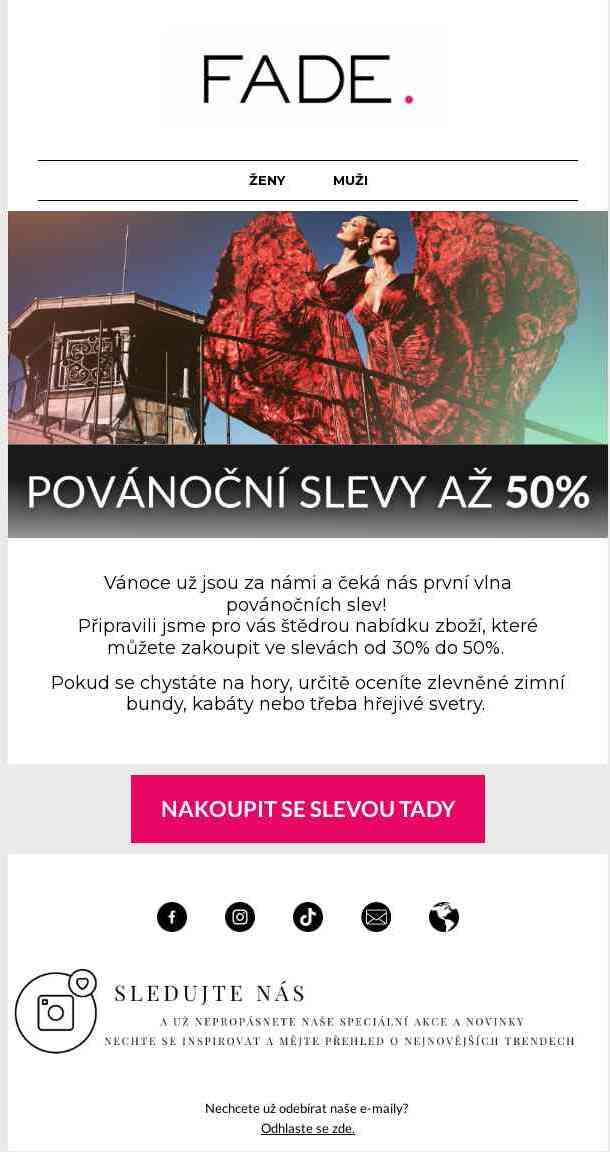 Povánoční SLEVY až 50%