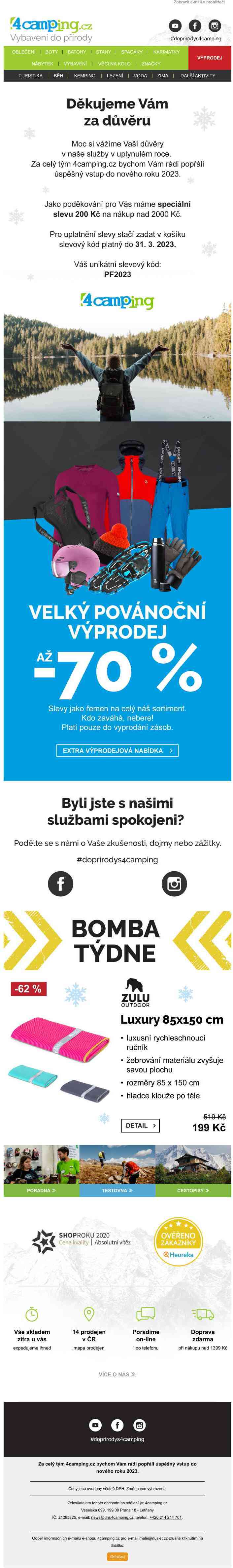 ➡ PF 2023 + dárek 200 Kč + slevy až 70 %