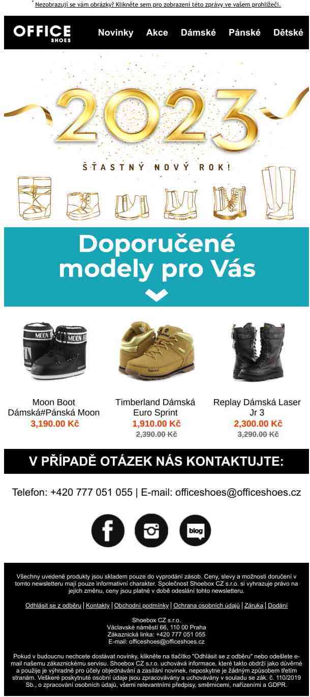 ✨Šťastný nový rok 2023 Vám přeje OFFICE SHOES!✨