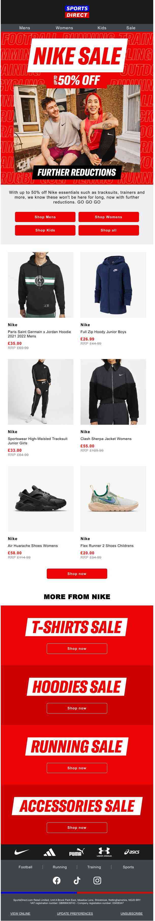 SAVE NOW: Enjoy up to 50% off Nike 😍