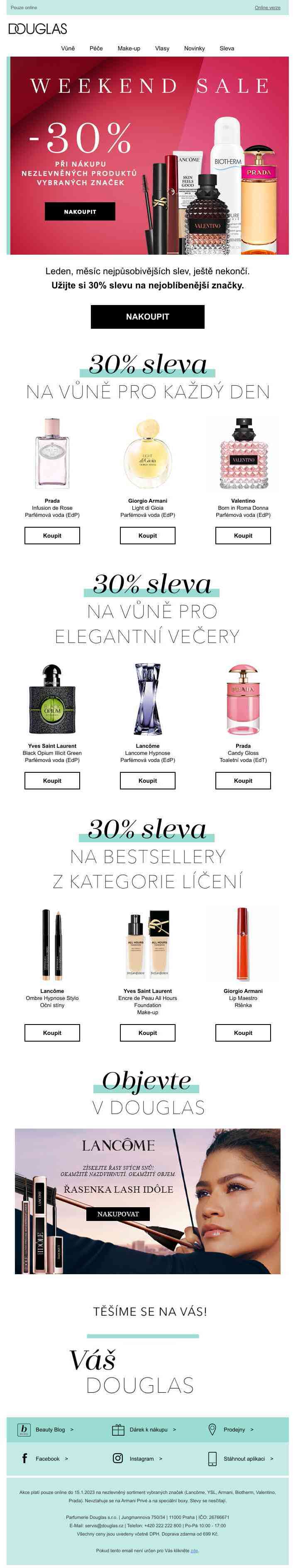 Nezastavujeme, nakupujeme s 30% slevou na TOP značky