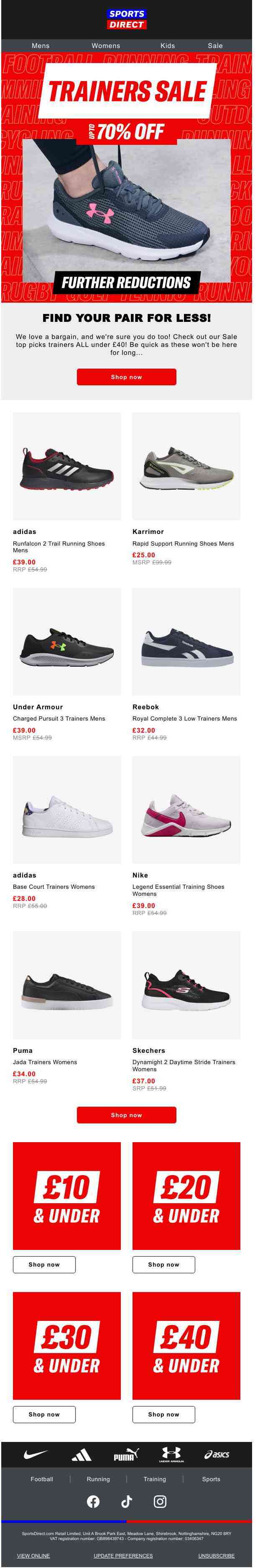 UNDER £40 Trainers | Further Sale Reductions!