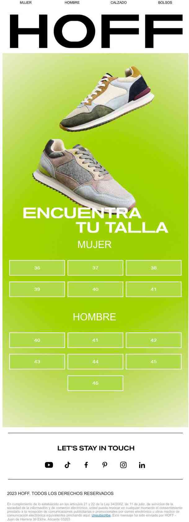 REBAJAS | ENCUENTRA TU TALLA