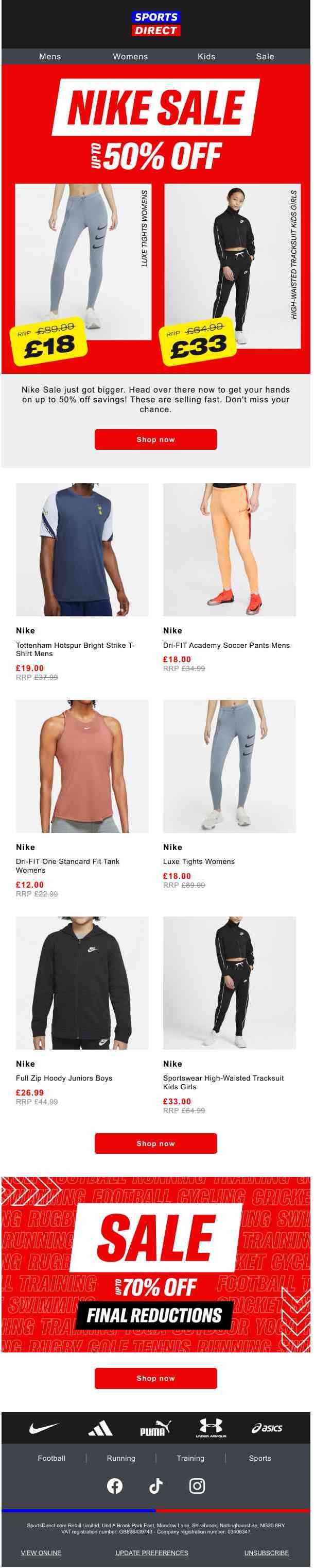 Up to 50% off Nike 👏 New lines added!