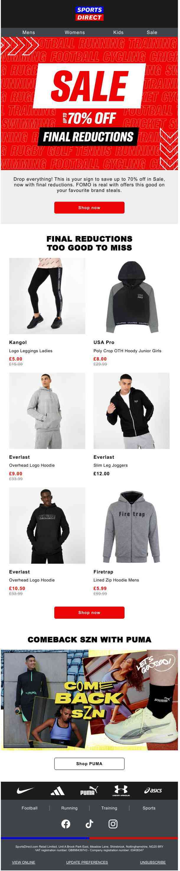 FINAL REDUCTIONS | Up to 70% off 🚨