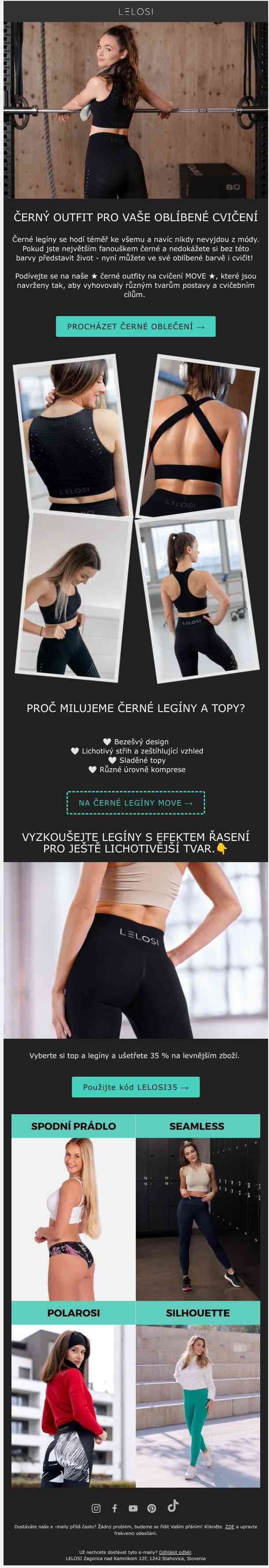 🖤 ​​​​Černý outfit na
 cvičení?