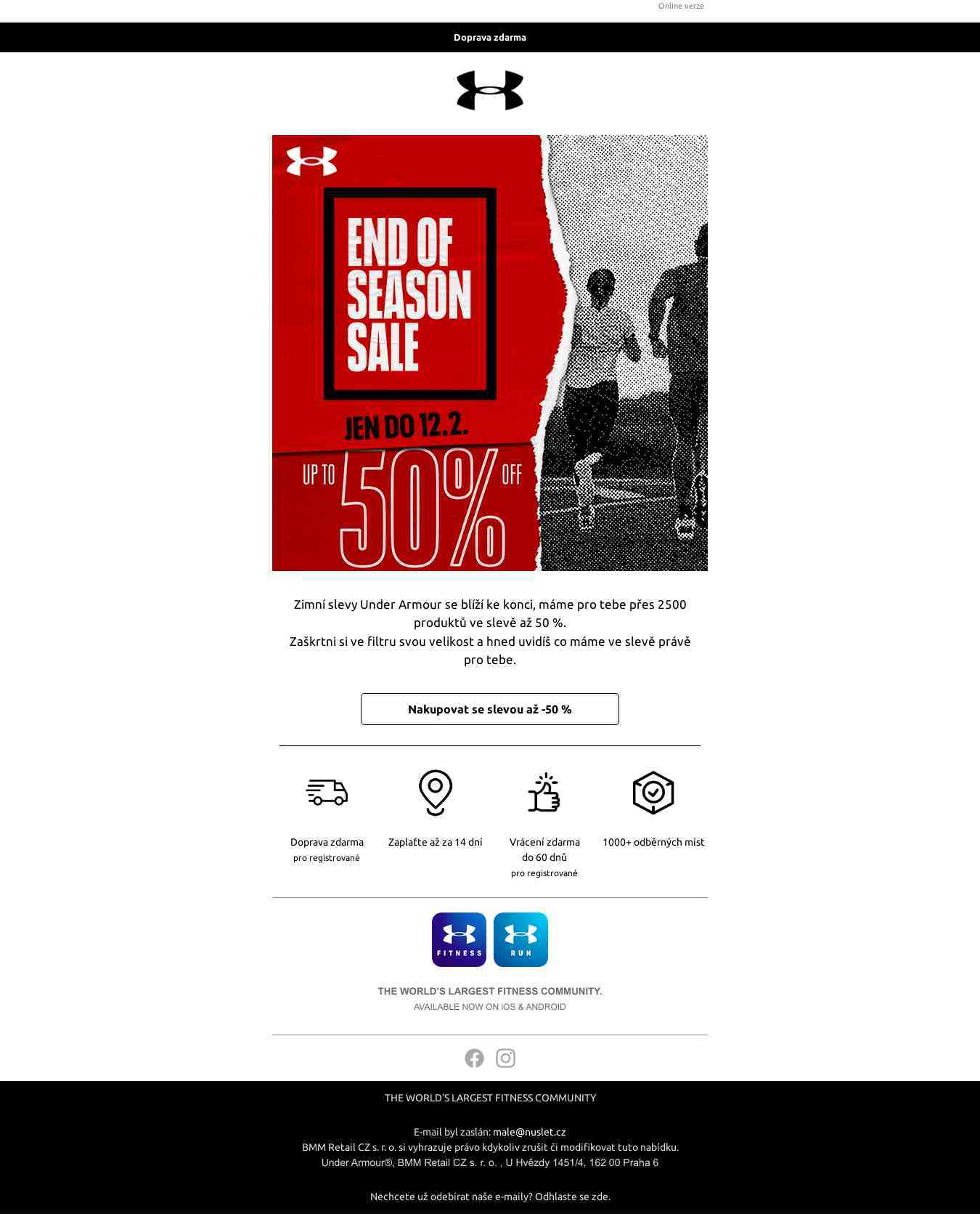 End of season sale až 50 %