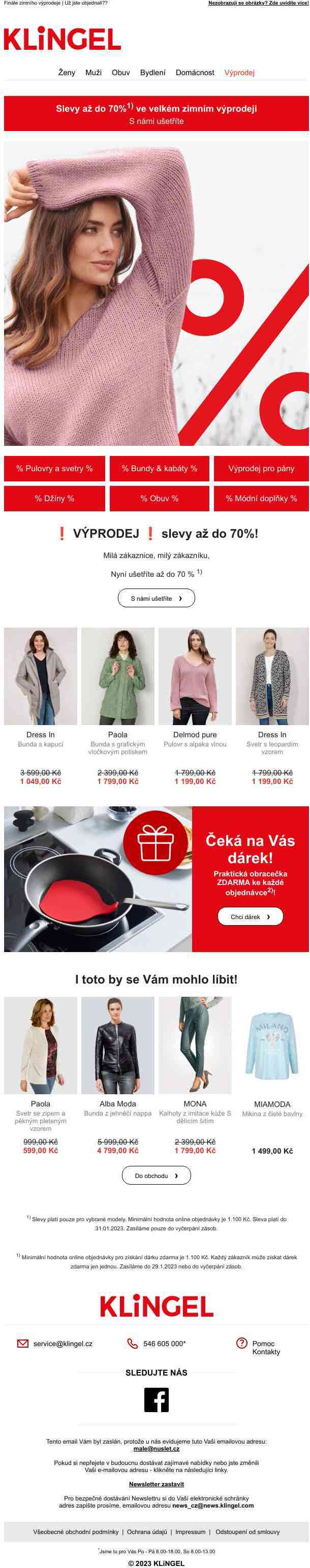 🥳 Dvě výhody pouze pro Vás: dárek zdarma + slevy až do 70%