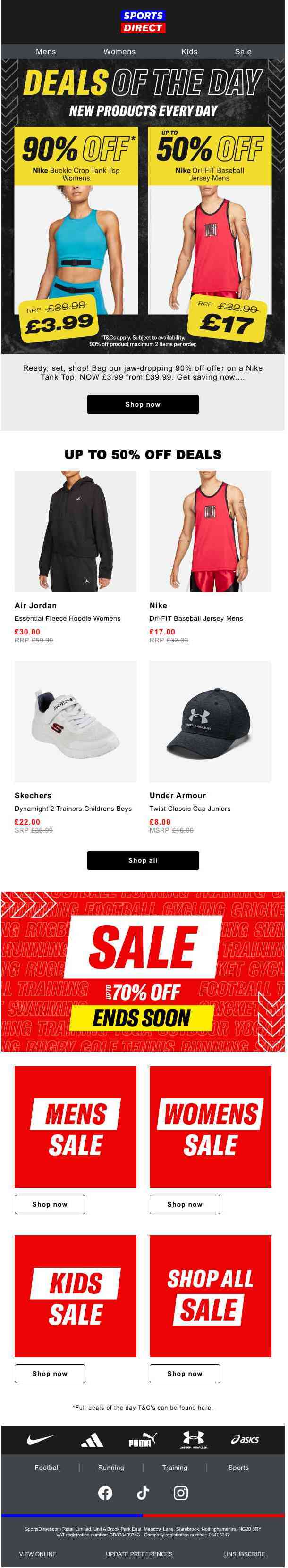 90% OFF Nike Deal for £3.99