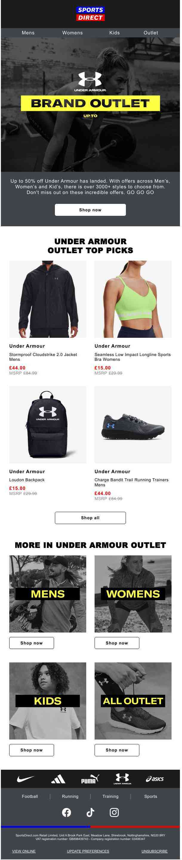 YES! Up to 50% off Under Armour is here 🥳