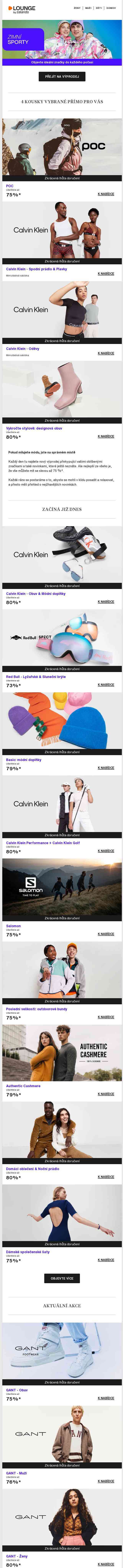 POC, Calvin Klein Underwear & Calvin Klein ⎪ Poslední nabídky: zimní sporty ⛷