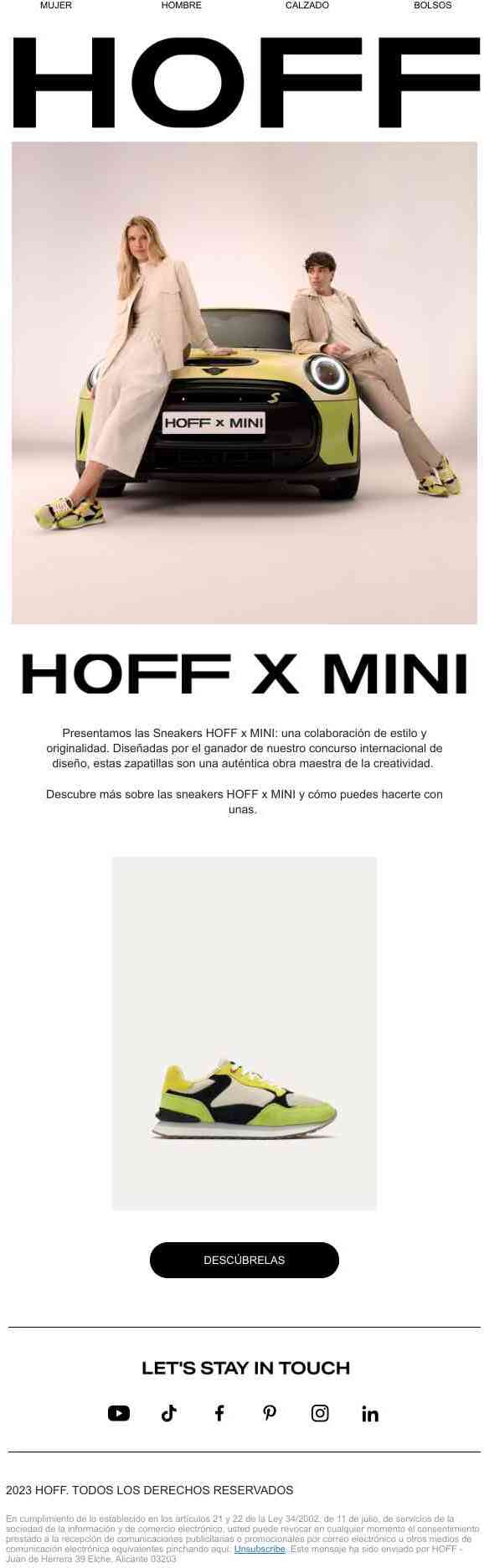 HOFF x MINI presentan su nueva sneaker