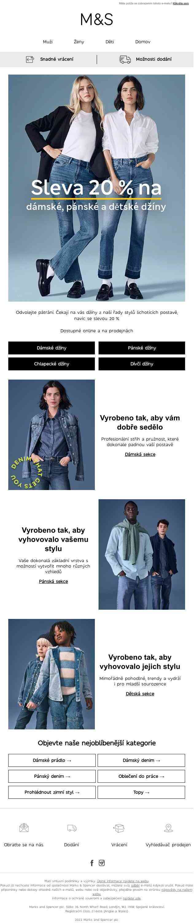 Nenechte si ujít 20% slevu na denim