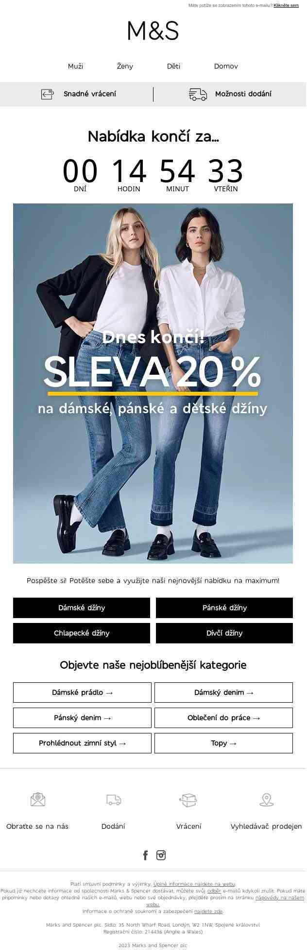 20 % sleva dnes končí