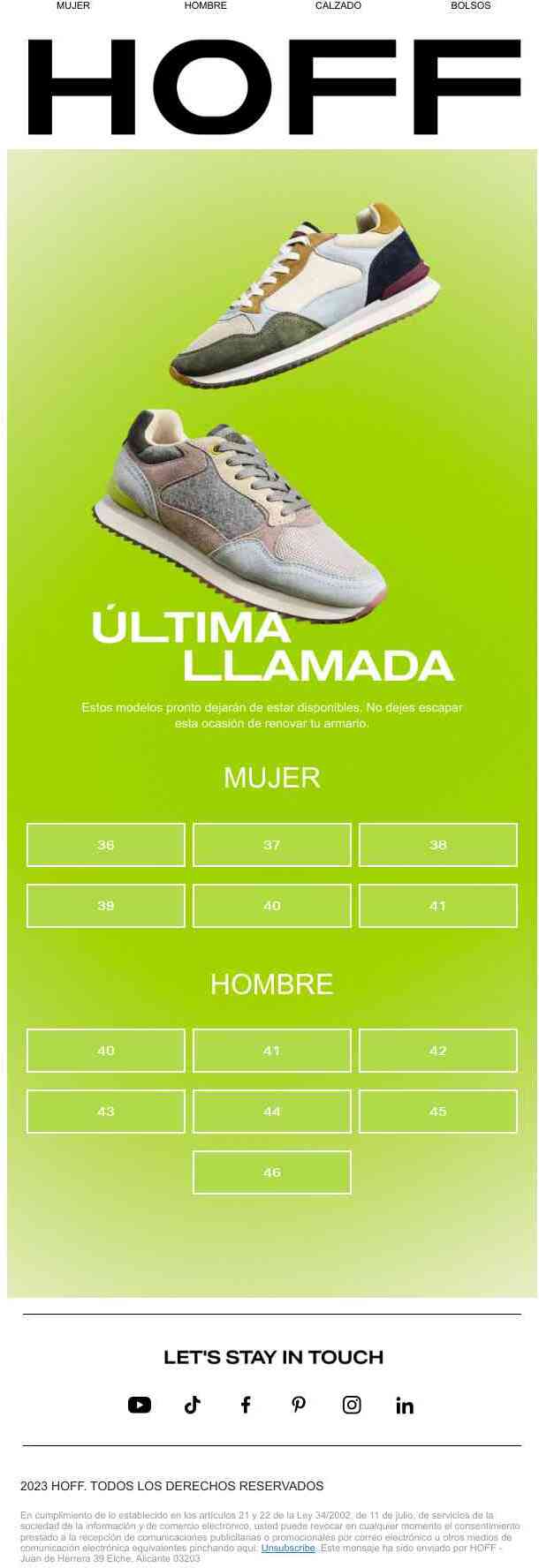 REBAJAS | ÚLTIMA LLAMADA