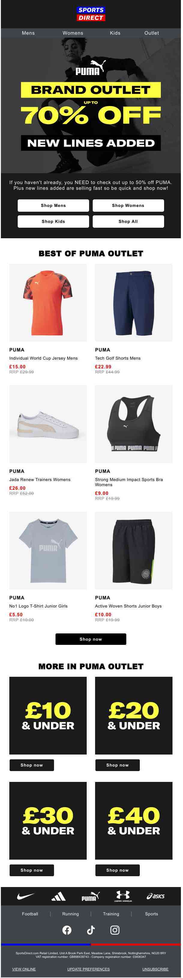 Just in 🔊 New lines added to PUMA Outlet