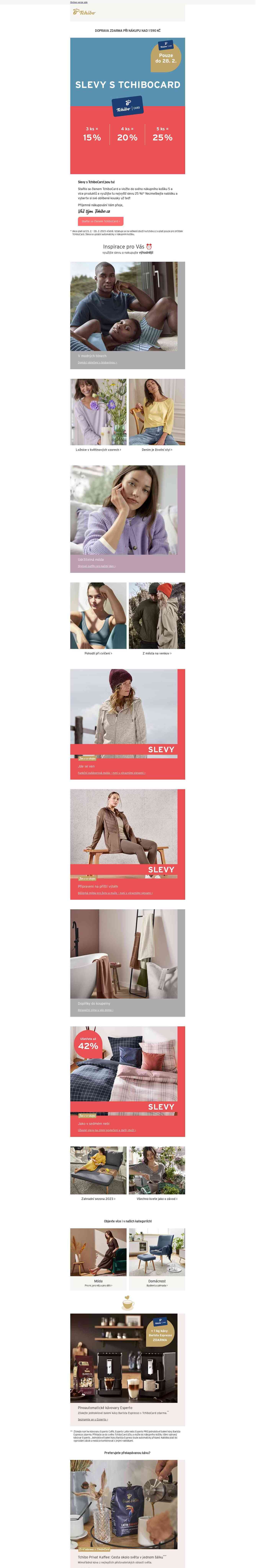 Ušetřete až 25 % na VŠE* 🛍️🔥 Slevy s TchiboCard