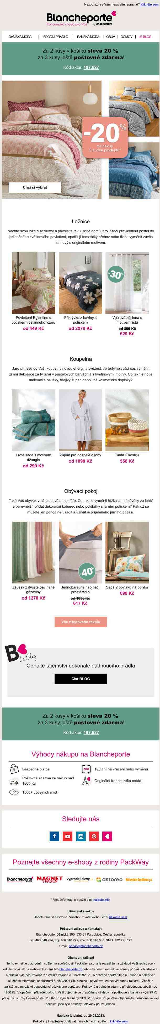 -20 % | Bytový textil s nádechem jara