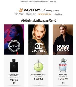 Parfémy Hugo Boss, Chanel a Armaf za skvělé ceny ♥