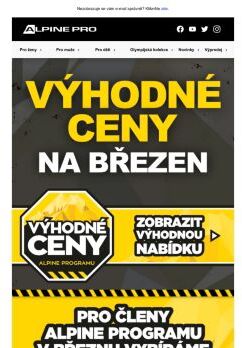 Další výhodné ceny na březen