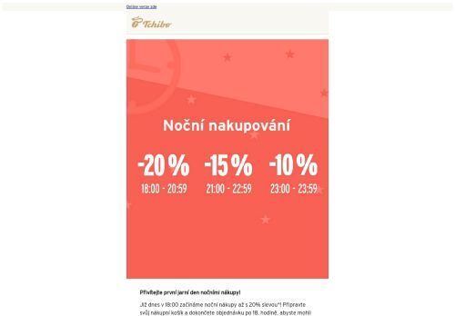 POUZE DNES | 📢 🕛 20%, 15%, 10% Noční nákupy