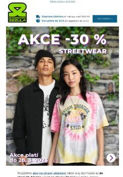 Čerstvej vítr do šatníku: Streetwear v akci -30 %