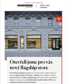 Otevřeli jsme pro vás nový flagship store Atelier Potten & Pannen – Staněk.