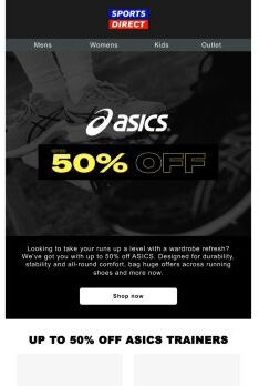 Unreal offers! 💥 Up to 50% off ASICS