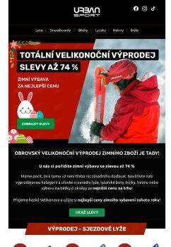 SLEVY AŽ 74% - obrovský velikonoční výprodej je tady 🤯