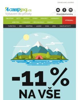 ➡ -11 % na vše, -11 % na vše, -11 %, -11 %, -11 % - sleva dodatečných 11% na vše! Jen 2 dny sleva na VŠE!