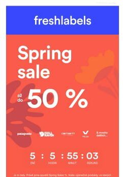 Spring Sales % jsou tu