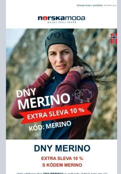 Dny Merino - extra sleva 10% na Merino novinky