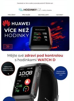 Seznamte se s hodinkami HUAWEI a mějte své zdraví pod kontrolou