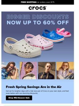 We’ve extended the Crocs Mid-Season Sale