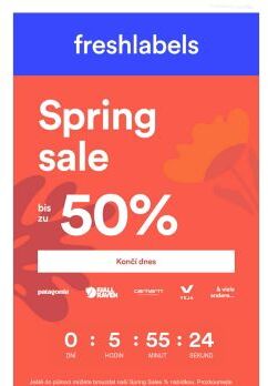 Spring Sales % už jen do půlnoci