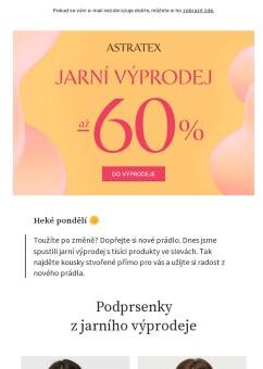 Jarní výprodej! Až −60 % na tisíce produktů.