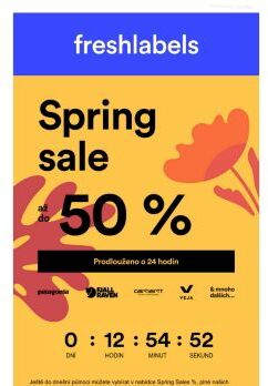 Ještě jeden den Spring Sales %? Tak jo.