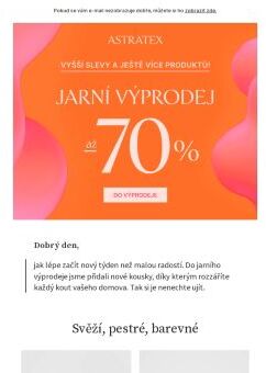 🌸 Jarní výprodej pokračuje! Slevy až 70 %. ⬆️