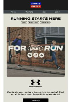 Get running this Spring with Under Armour!