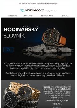 Analogové & Digitální hodinky >> Hodinářský slovník, 1. část